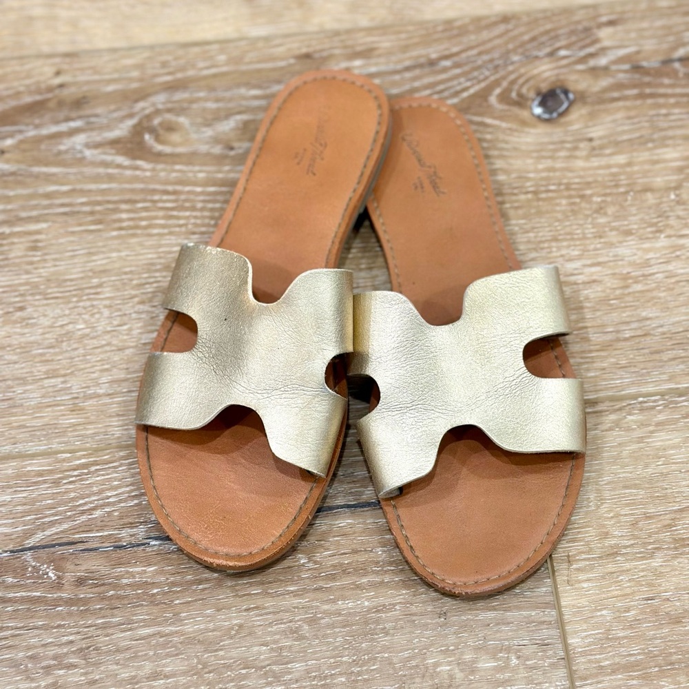 ✨ Gold Universal Thread Slip-On Sandals | Chic Everyday Comfort